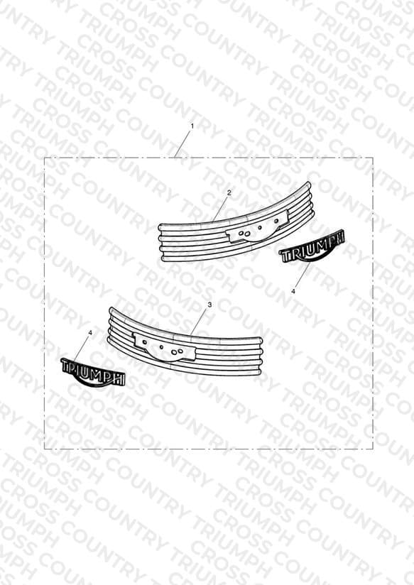 Tank Badge, Bar, Metal Kit