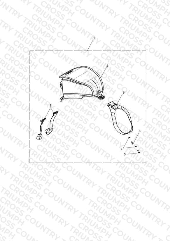 Tank Bag, Waxed, Black, Kit