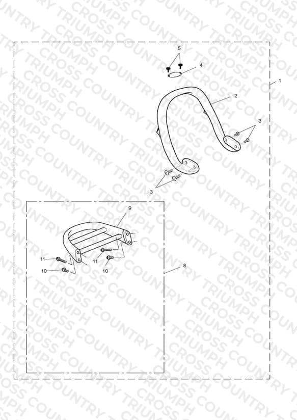 Grab Rail/Luggage Rack, Mark II TT