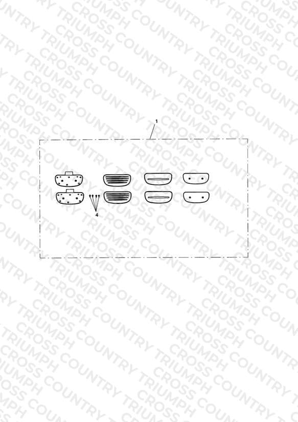 Passenger Footboard Kit, Chrome Insert