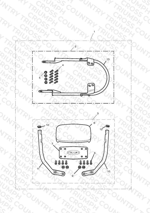 Passenger Backrest Low Kit