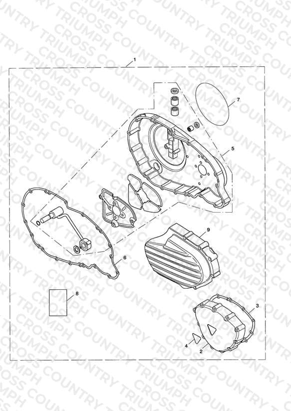 Engine Cover Kit, Chrome
