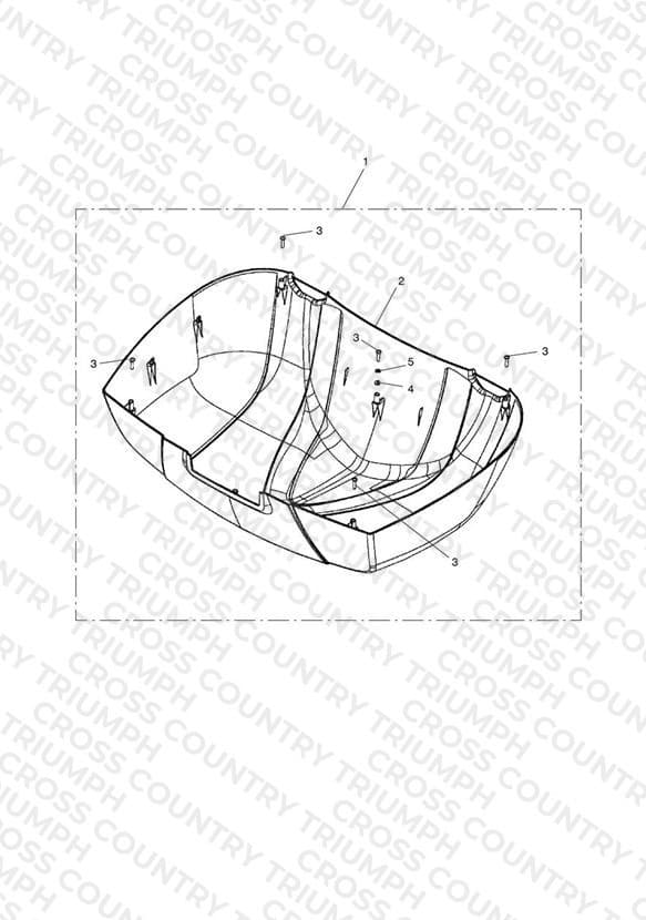Lid Cover Kit, Top Box, Colour
