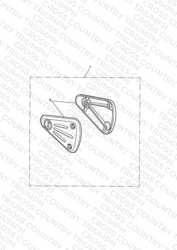 Footrest Hanger Kit, Cut Out