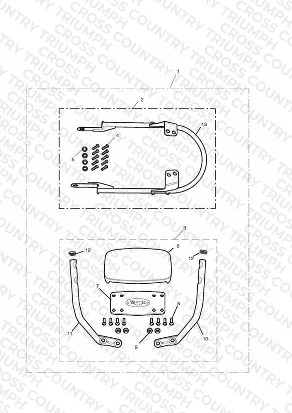 Passenger Backrest Low Kit