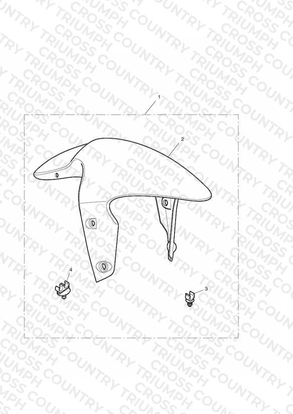 Front Mudguard Kit, Carbon Fibre