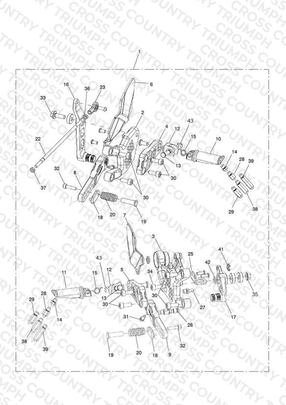 Rear Sets, Adj, Std