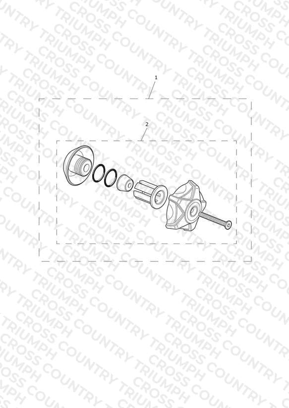 BUNDLE - Finisher, Axle Nut, Grey, Bundle - All Mkts Except US, CA, BR & IN