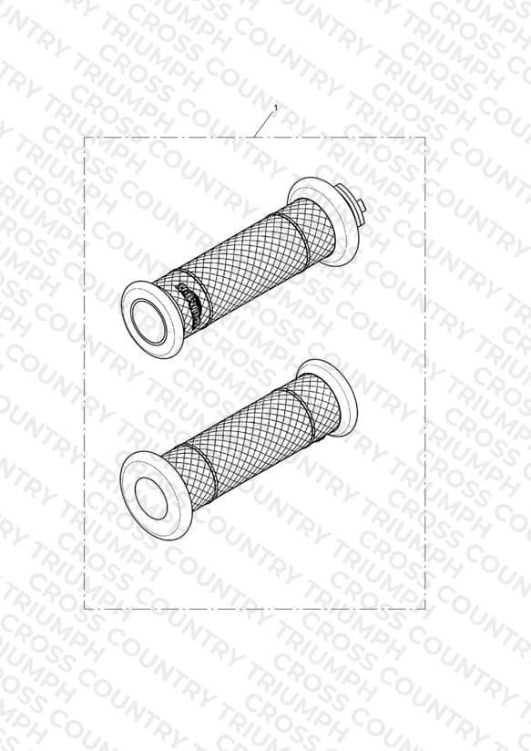 Diamond Grip Kit, D25.4, Black