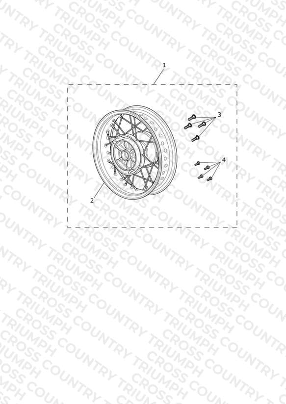 Rear Wheel Kit, Chrome