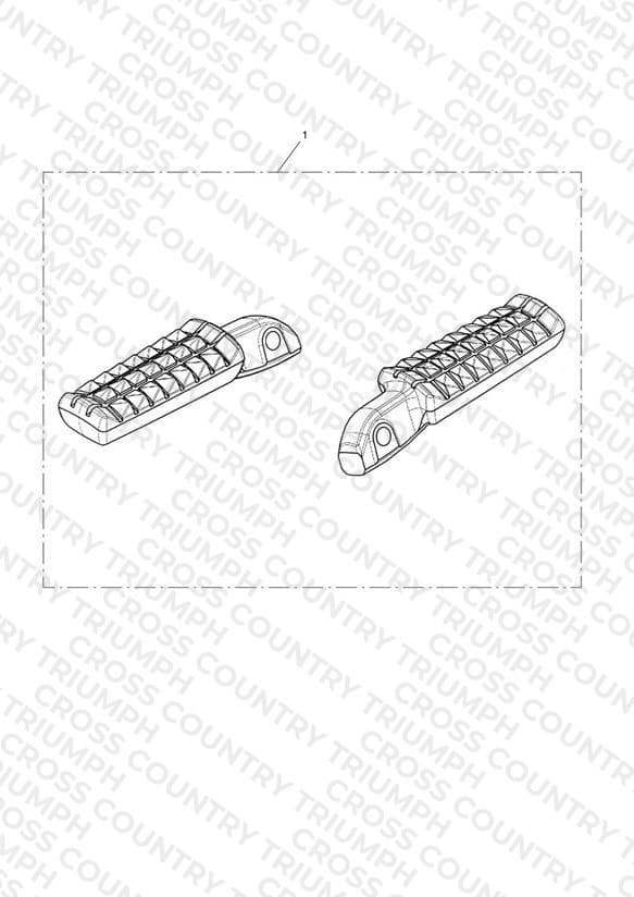 Rear Footrest, Pair