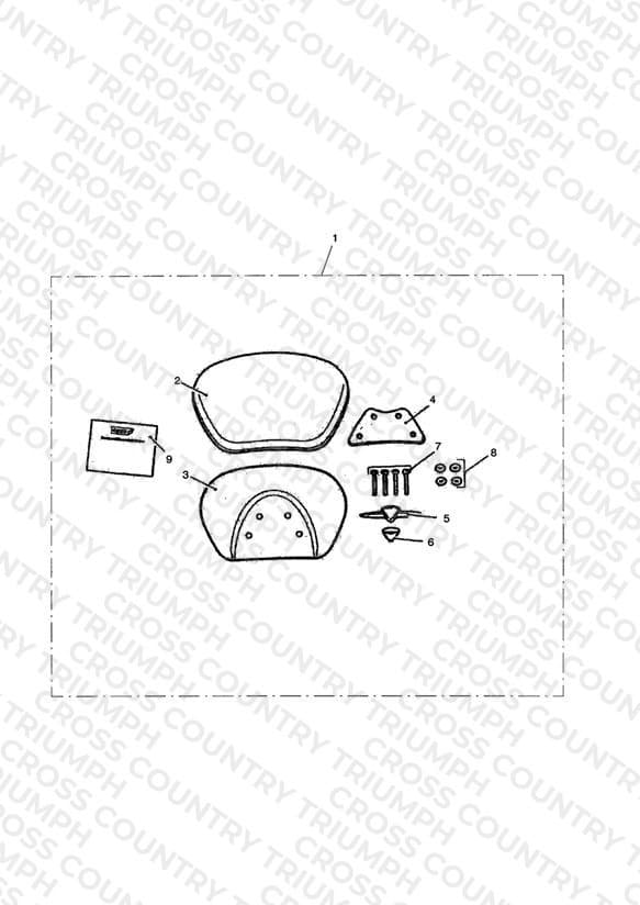 Touring Backrest Pad, Passenger