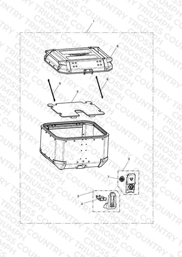 Top Box, Aluminiumm 42L, Black