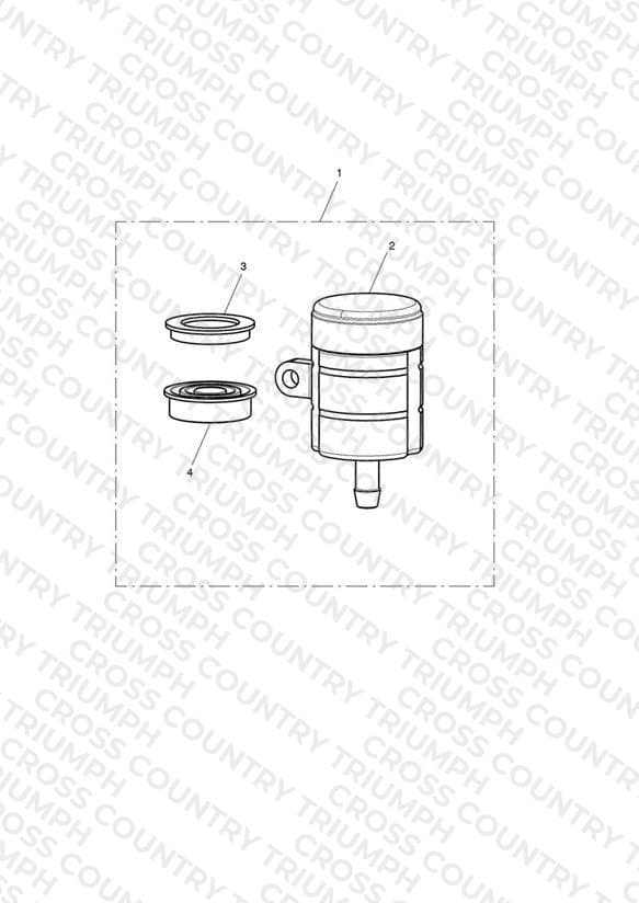 Reservoir, Rear M/Cyl Kit
