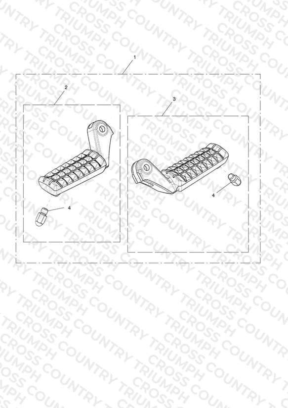 Front Footrest, Pair