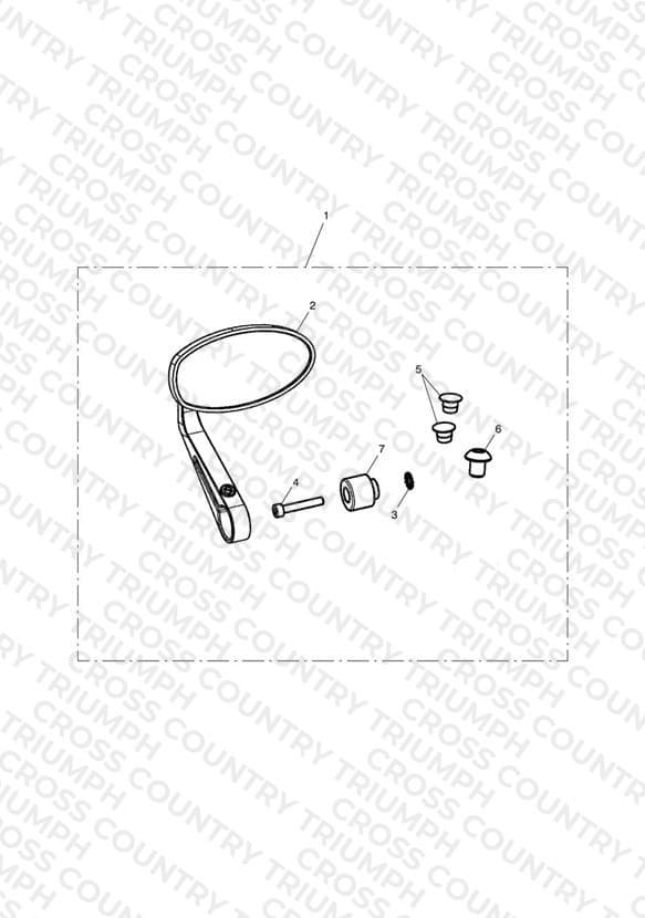 Bar End Mirror Kit, Clear Anodised