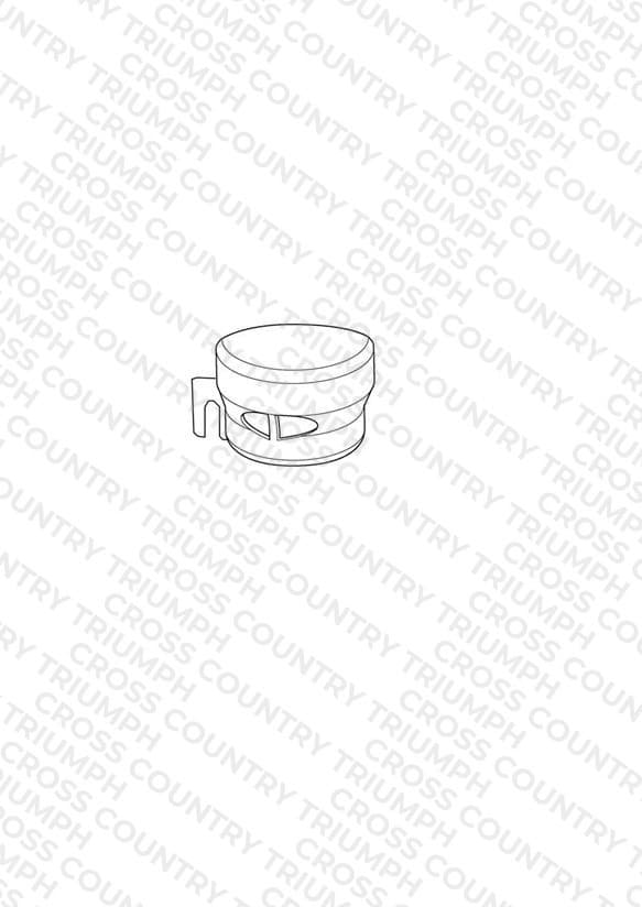 Brake Reservoir Cover, Rear, Chrome