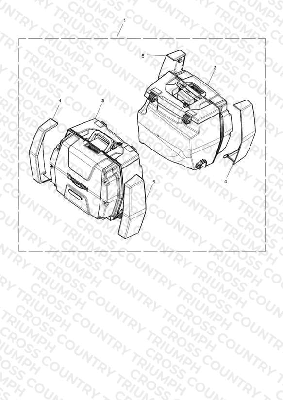 2 Box Pannier Kit, Std Key