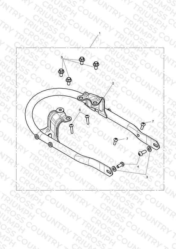 Mounting Kit, Grab Rail, Chrome
