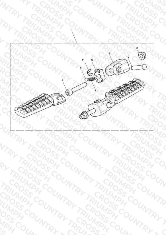 Pillion Footrest Kit, Machined
