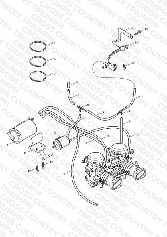 Evaporative Loss Control System California only - Bonneville > Eng No 255908 & T100 > 210261