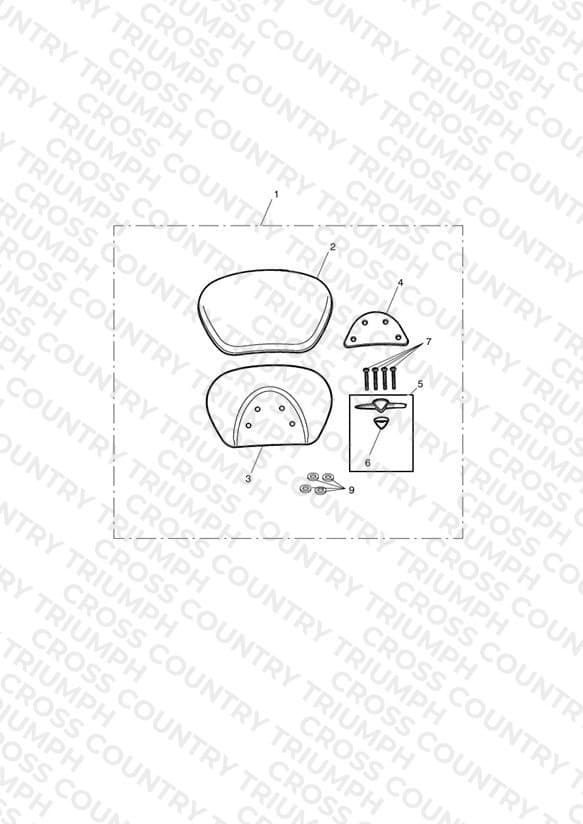 Touring Passenger Backrest Pad Kit