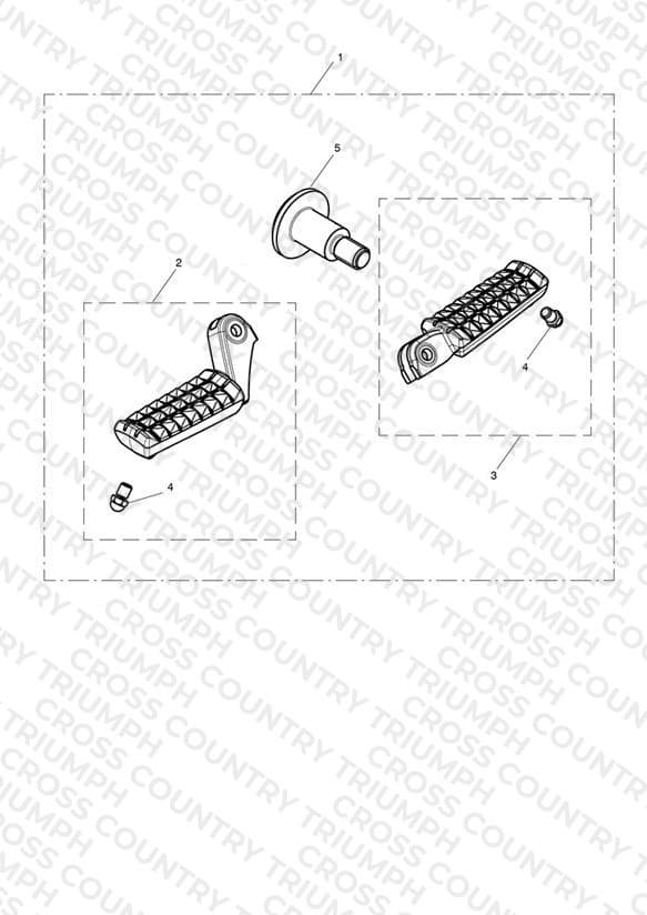 Footrest, Front, M/CD, Kit