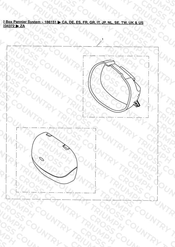 2 Box Pannier System - 186151 > CA,DE,ES,FR,GR,IT,JP,NL,SE,TW,UK & US 234372 >ZA