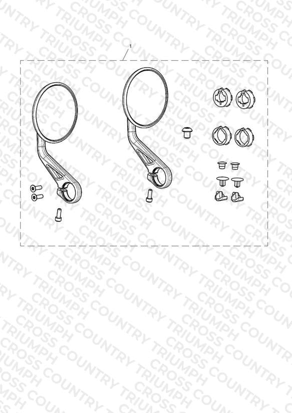 Mirrors, Pair, Bar End, Kit